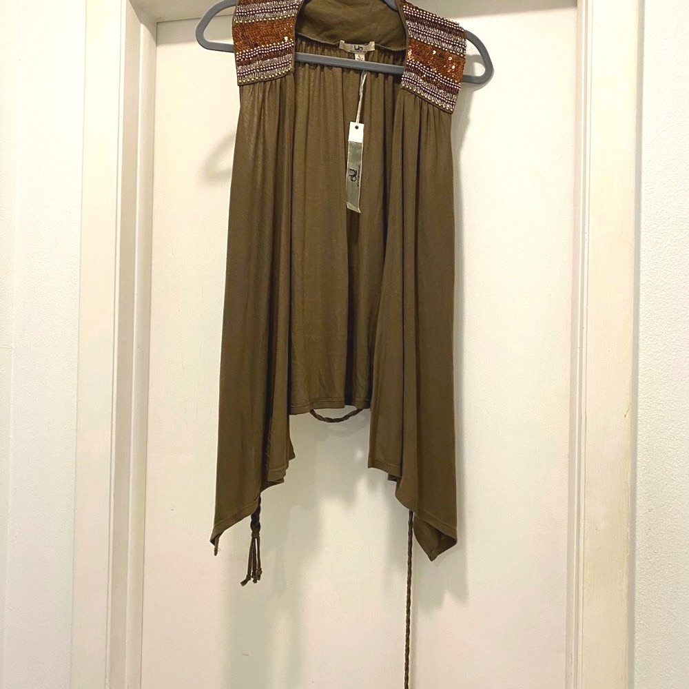 Long Lightweight Beaded Vest